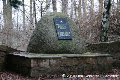 Die Gedenkstätte für die ermordeten sowjetischen Kriegsgefangenen in der Nähe von Schleesen