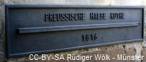 Preußische Halbe Rute am Rathaus Münster