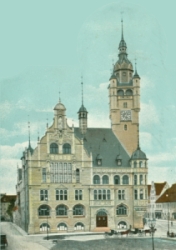 Das Rathaus zu Dessau um 1900