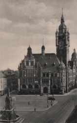 Das Rathaus zu Dessau in einer historischen Aufnahme von 1938