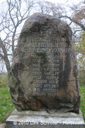 Gedenkstätte für die Opfer des Ersten Weltkrieges in Vockerode auf dem Nelsonhügel
