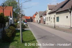 Blick in die Dorfstra&szlig;e in Gohrau