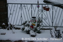 Viele Horstdorfer nutzen auch im Winter den Vorgarten zur liebevollen Dekoration.