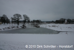 Der Elbhafen in Vockerode am Neujahrstag 2010