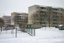 Die Wohnbl&ouml;cke in der Stra&szlig;e der Jugend in Vockerode