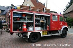 Das Einsatzfahrzeug Mercedes Benz 1113 Baujahr 1974 der Freiwilligen Feuerwehr Kakau