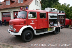 Das Einsatzfahrzeug Mercedes Benz 1113 Baujahr 1974 der Freiwilligen Feuerwehr Kakau