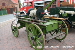 Die historische Pferdespritze der Freiwilligen Feuerwehr Kakau