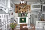 Der Altar der Kirche in Goltewitz